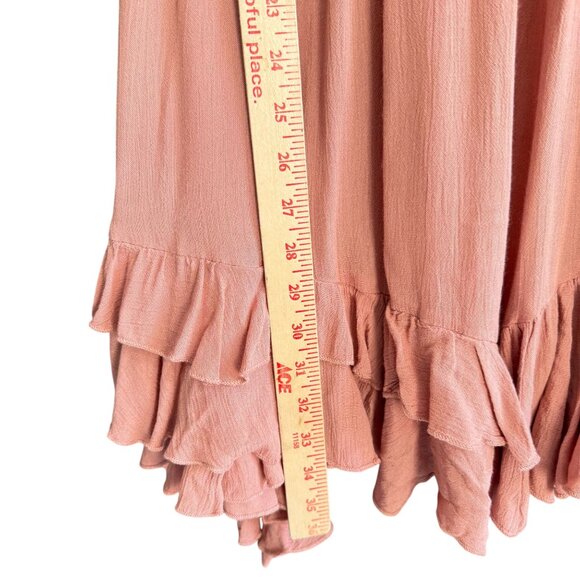 Free People One Lace Crochet Adella Slip Dress Women Medium Nude Pink - Picture 9 of 11